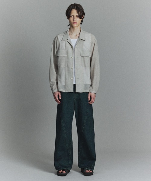 PUBLIC TOKYO（パブリックトウキョウ）の「【PUBLIC TOKYO】リネンライクリラックスCPOシャツ（シャツ/ブラウス・メンズ・ネイビー/アイボリー・1/2）」の15枚目の写真