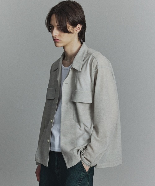 PUBLIC TOKYO（パブリックトウキョウ）の「【PUBLIC TOKYO】リネンライクリラックスCPOシャツ（シャツ/ブラウス・メンズ・ネイビー/アイボリー・1/2）」の12枚目の写真
