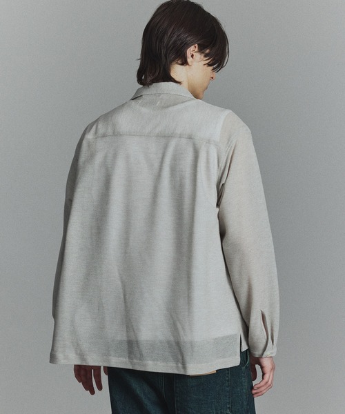 PUBLIC TOKYO（パブリックトウキョウ）の「【PUBLIC TOKYO】リネンライクリラックスCPOシャツ（シャツ/ブラウス・メンズ・ネイビー/アイボリー・1/2）」の14枚目の写真
