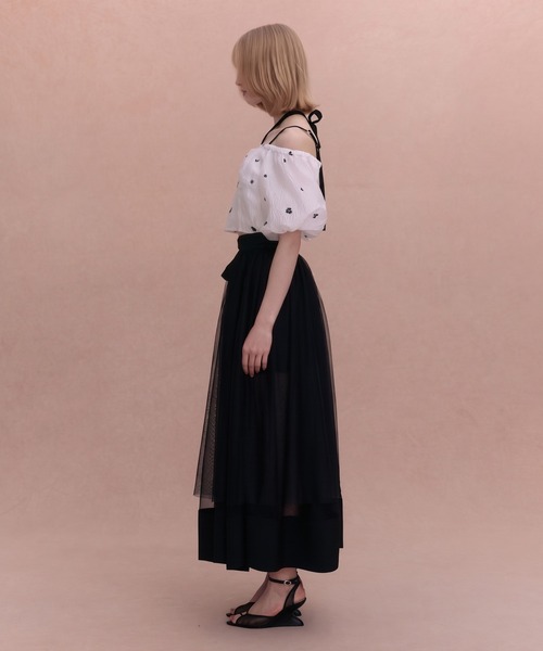 EIMY ISTOIRE(エイミーイストワール)の「GYPSOPHILE PUFF TOP(シャツ/ブラウス・レディース・ブラック/ホワイト・F)」の11枚目の写真