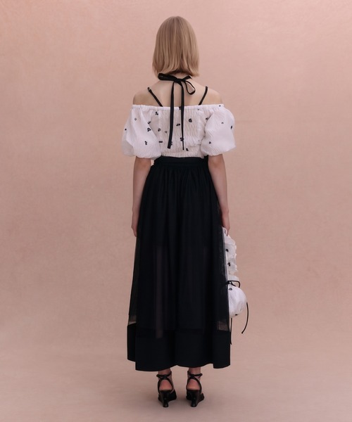 EIMY ISTOIRE(エイミーイストワール)の「GYPSOPHILE PUFF TOP(シャツ/ブラウス・レディース・ブラック/ホワイト・F)」の12枚目の写真