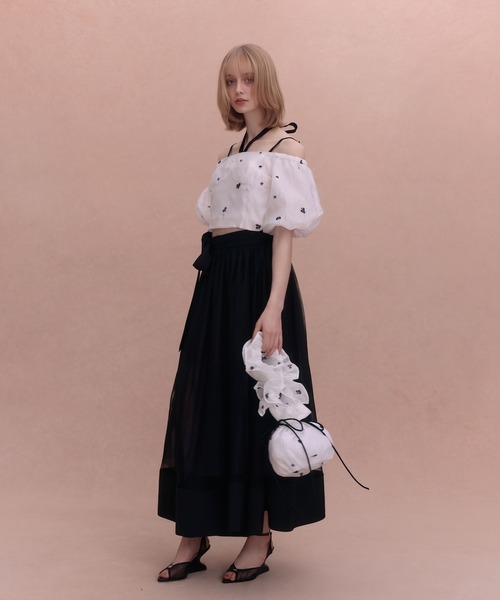 EIMY ISTOIRE(エイミーイストワール)の「GYPSOPHILE PUFF TOP(シャツ/ブラウス・レディース・ブラック/ホワイト・F)」の9枚目の写真