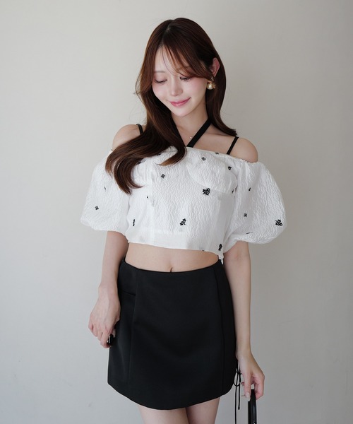 EIMY ISTOIRE(エイミーイストワール)の「GYPSOPHILE PUFF TOP(シャツ/ブラウス・レディース・ブラック/ホワイト・F)」の20枚目の写真