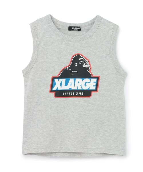 XLARGE KIDS(エクストララージキッズ)の「スランテッドOG タンクトップ(タンクトップ・キッズ・トップグレー/ブラック/レッド・140cm/90cm/80cm/130cm/120cm/110cm/100cm)」の2枚目の写真