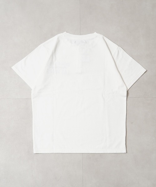1111clothing（ワンフォークロージング）の「フロッキー刺繍 ヘンリーネック Tee / Flocky Embroidery Henley Neck Tee（Tシャツ/カットソー・メンズ・ネイビー/オフホワイト/チャコールグレー・M/L）」の6枚目の写真