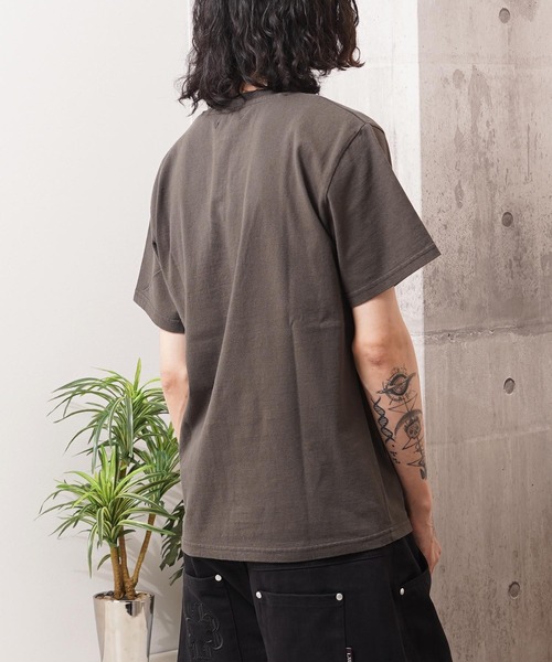 1111clothing（ワンフォークロージング）の「フロッキー刺繍 ヘンリーネック Tee / Flocky Embroidery Henley Neck Tee（Tシャツ/カットソー・メンズ・ネイビー/オフホワイト/チャコールグレー・M/L）」の17枚目の写真