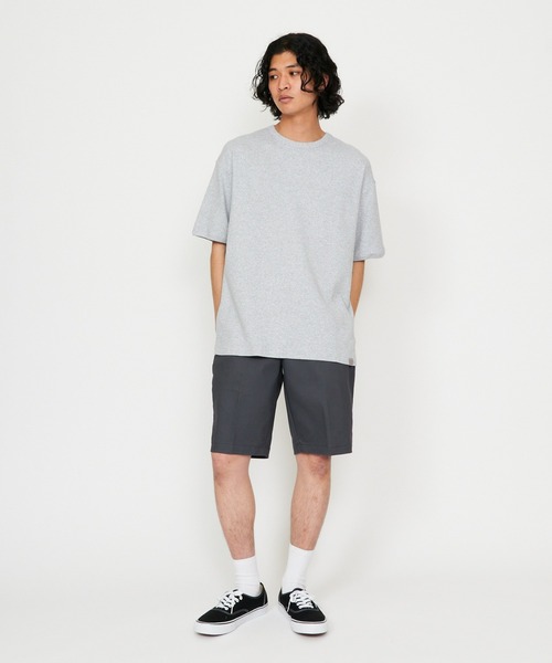 Dickies(ディッキーズ)の「Dickies/ディッキーズ リブTシャツ 半袖(Tシャツ/カットソー・メンズ・ホワイト/ヘザーグレー/ブラック・LARGE/MEDIUM)」の4枚目の写真