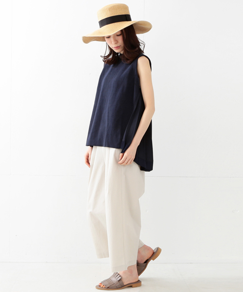 Ray BEAMS（レイビームス）の「◇【ラブリ着用】Ray BEAMS / バックタック ハイネック ネックスリーブ（ニット/セーター・レディース・オフホワイト/ネイビー・ONE SIZE）」の12枚目の写真