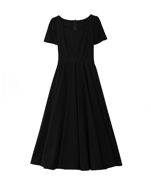 LUCPY(ラクピー)の「スクエアネック フレアロングワンピース(ワンピース・レディース・ブラック・XX-LARGE/X-LARGE/LARGE/MEDIUM)」の2枚目の写真