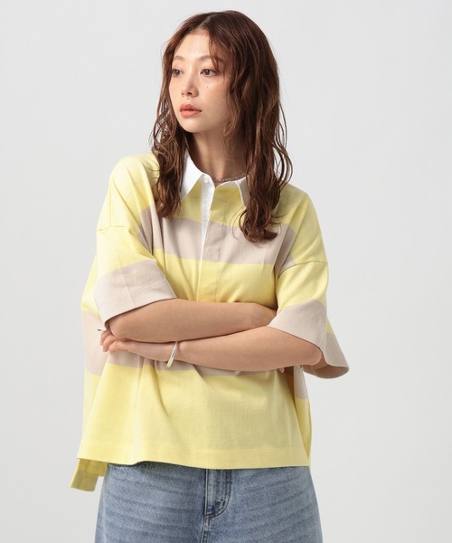 BAYFLOW(ベイフロー)の「ボーダーポロシャツ(ポロシャツ・レディース・ブラウン/イエロー/ネイビー・FREE)」の19枚目の写真