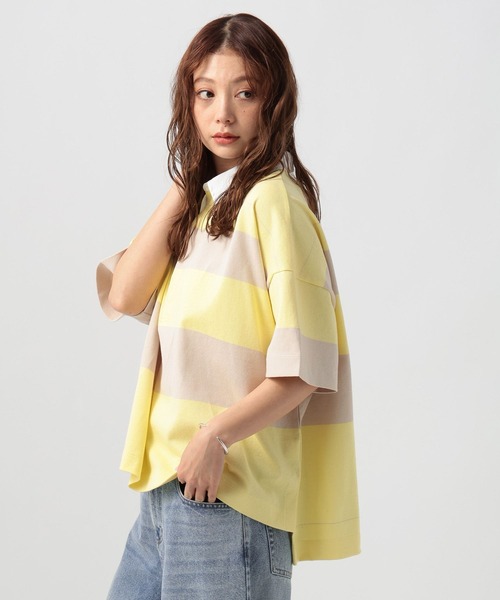 BAYFLOW(ベイフロー)の「ボーダーポロシャツ(ポロシャツ・レディース・ブラウン/イエロー/ネイビー・FREE)」の20枚目の写真