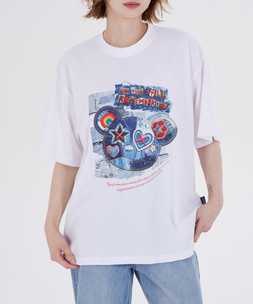 DYSFUNCT(ディスファンクト)の「DENIM BEARS REMEMBER T-SHIRT(WHITE)(Tシャツ/カットソー・レディース・その他・SMALL/MEDIUM/LARGE)」の3枚目の写真