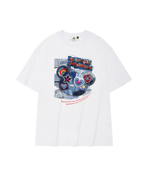 DYSFUNCT(ディスファンクト)の「DENIM BEARS REMEMBER T-SHIRT(WHITE)(Tシャツ/カットソー・レディース・その他・SMALL/MEDIUM/LARGE)」の4枚目の写真