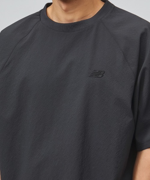 NEW BALANCE(ニューバランス)の「【別注】ニューバランス New Balance シアサッカーTシャツ 限定コラボ(Tシャツ/カットソー・メンズ・ブラック/ベージュ/ネイビー・LL/3L/S/M/L)」の8枚目の写真