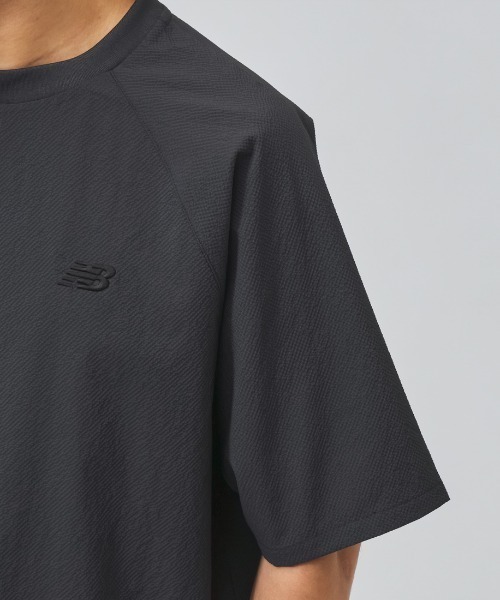 NEW BALANCE(ニューバランス)の「【別注】ニューバランス New Balance シアサッカーTシャツ 限定コラボ(Tシャツ/カットソー・メンズ・ブラック/ベージュ/ネイビー・LL/3L/S/M/L)」の9枚目の写真