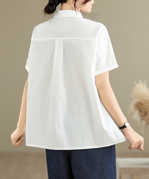 ONEP STAR(ワンピスター)の「ピンタックフレアブラウス(シャツ/ブラウス・レディース・ホワイト/ブラック/ピンク・X-LARGE/LARGE/MEDIUM)」の12枚目の写真