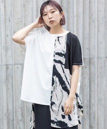 OSMOSIS | プリント切替Tシャツ(Tシャツ/カットソー)