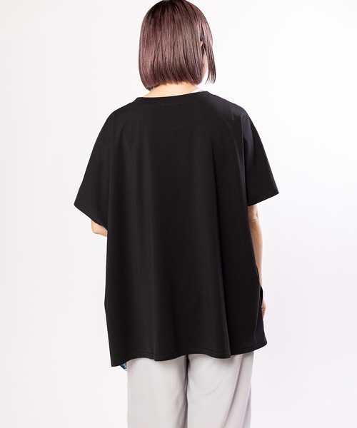 OSMOSIS（オズモーシス）の「プリント切替Tシャツ（Tシャツ/カットソー・レディース・ホワイト/ブラック・ONE SIZE）」の21枚目の写真
