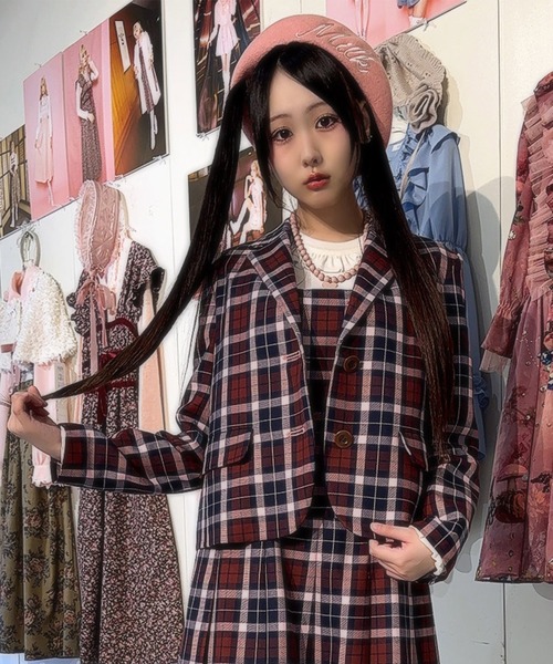 MILK(ミルク)の「BRICK CHECK ジャケット(テーラードジャケット・レディース・B/A・FREE)」の1枚目の写真