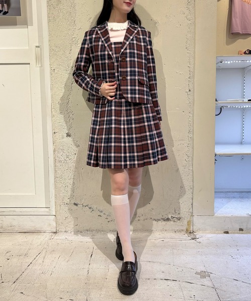MILK(ミルク)の「BRICK CHECK ジャケット(テーラードジャケット・レディース・B/A・FREE)」の9枚目の写真