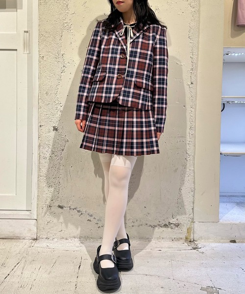 MILK(ミルク)の「BRICK CHECK ジャケット(テーラードジャケット・レディース・B/A・FREE)」の10枚目の写真