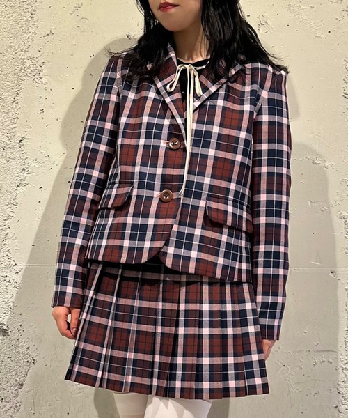 MILK(ミルク)の「BRICK CHECK ジャケット(テーラードジャケット・レディース・B/A・FREE)」の5枚目の写真