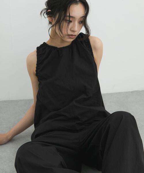 KBF（ケイビーエフ）の「『WEB限定』ギャザーディティールオールインワン（その他パンツ・レディース・ホワイト系その他/ブラック・ONE）」の18枚目の写真
