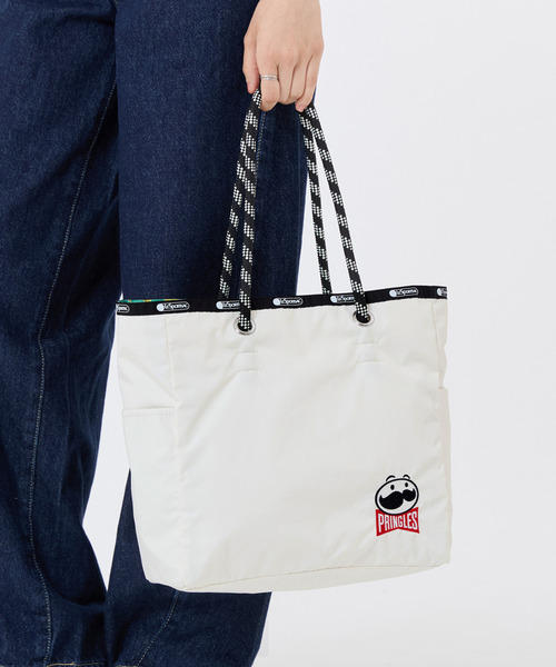LeSportsac(レスポートサック)の「【LeSportsac×Pringles】ML 2 WAY TOTE 2ウェイプリングルズミスターPエンブロイダリー(トートバッグ・レディース・ホワイト・FREE)」の2枚目の写真