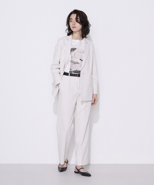 COMME CA（コムサ）の「〔 TALLサイズ 〕 ドライオックス ワイドパンツ（その他パンツ・レディース・ブルー/キナリ・15号）」の3枚目の写真