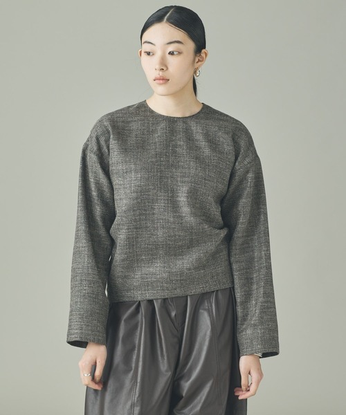 Curensology(カレンソロジー)の「Curensology(カレンソロジー)/<C.S.G>ミックスツイードブラウス(シャツ/ブラウス・レディース・ダークブラウン・FREE)」の13枚目の写真