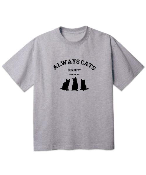 BEMIGHTY（ビーマイティー）の「オールウェイズキャッツオーバーサイズ半袖Tシャツ[ホワイト]（Tシャツ/カットソー・メンズ・その他・XX-LARGE/X-LARGE/LARGE）」の4枚目の写真