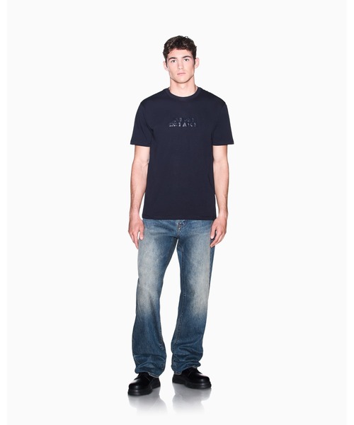 ARMANI EXCHANGE(アルマーニエクスチェンジ)の「【A|X アルマーニ エクスチェンジ】AXロゴ レギュラーフィット 半袖クルーネックTシャツ/REGULAR(Tシャツ/カットソー・メンズ・ダークネイビー/オフホワイト・MEDIUM/LARGE/XX-LARGE/X-SMALL/X-LARGE/SMALL)」の6枚目の写真