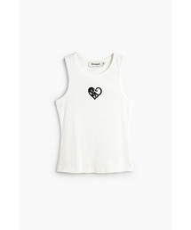 Desigual | ハートモチーフ ノースリーブTシャツ【2026-2027年秋冬新作】(Tシャツ/カットソー)