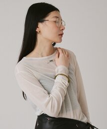 Omekashi | 【リバイバル/前後2WAY】NUDEDシアーリブフライスロンT(Tシャツ/カットソー)