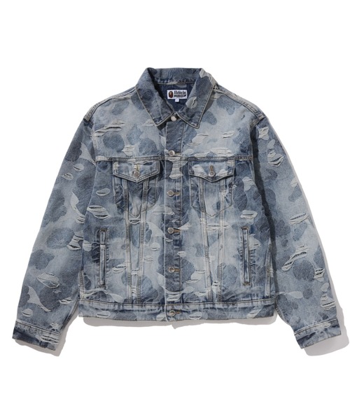 SOLID CAMO JACQUARD DENIM TRUCKER JACKET（デニムジャケット）｜A