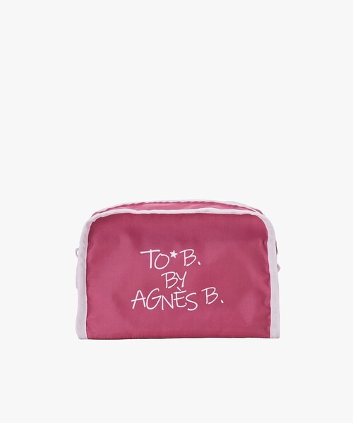 To b. by agnes b.(トゥービーバイアニエスベー)の「マルチカラー ロゴ ポーチ(ポーチ・レディース・ボルドー・FREE)」の1枚目の写真
