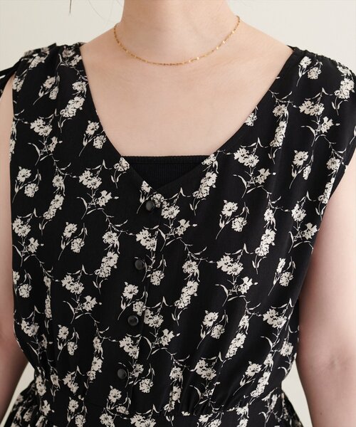 natural couture(ナチュラルクチュール)の「ドロストデザインVネックワンピース(ワンピース・レディース・ブラック/ブラウン/ピンク・FREE)」の11枚目の写真
