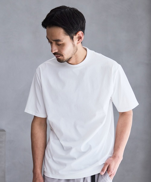JUN STANDARD PICKS(ジュンスタンダードピックス)の「バックメッシュハイネックTシャツ(Tシャツ/カットソー・メンズ・ネイビー/グレー/ブラック/ホワイト・L/LL/M/S)」の2枚目の写真