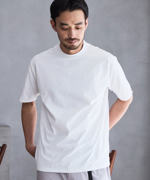 JUN STANDARD PICKS(ジュンスタンダードピックス)の「バックメッシュハイネックTシャツ(Tシャツ/カットソー・メンズ・ネイビー/グレー/ブラック/ホワイト・L/LL/M/S)」の8枚目の写真