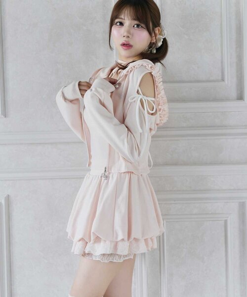 OLIVE des OLIVE(オリーブデオリーブ)の「【Belle Charme】Balloon Sweat Skirt(スカート・レディース・ブラック/トップグレー/ピンク・FREE)」の9枚目の写真