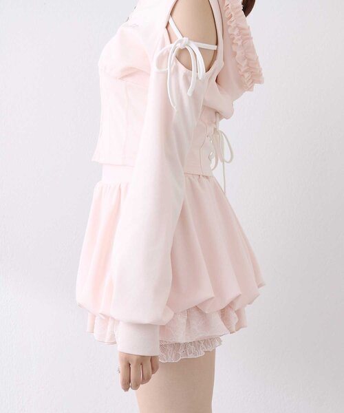 OLIVE des OLIVE(オリーブデオリーブ)の「【Belle Charme】Balloon Sweat Skirt(スカート・レディース・ブラック/トップグレー/ピンク・FREE)」の13枚目の写真