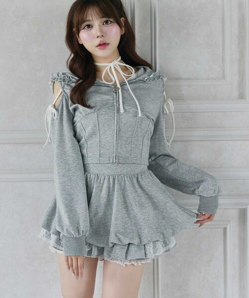 OLIVE des OLIVE(オリーブデオリーブ)の「【Belle Charme】Balloon Sweat Skirt(スカート・レディース・ブラック/トップグレー/ピンク・FREE)」の20枚目の写真