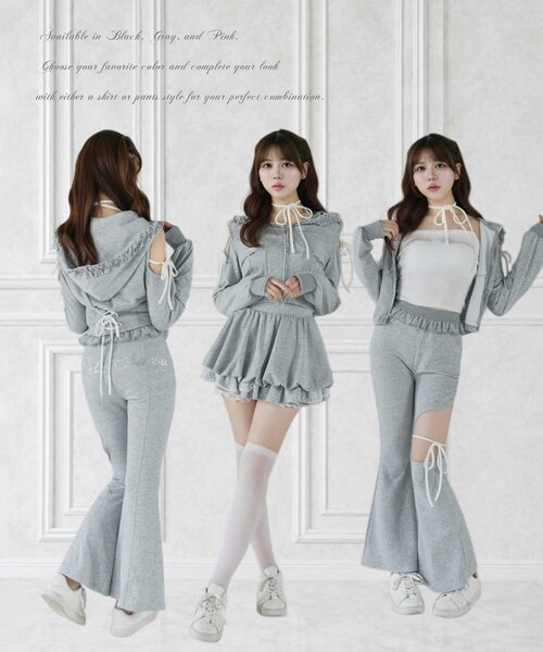 OLIVE des OLIVE(オリーブデオリーブ)の「【Belle Charme】Balloon Sweat Skirt(スカート・レディース・ブラック/トップグレー/ピンク・FREE)」の22枚目の写真