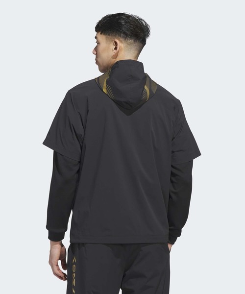 adidas(アディダス)の「コードカオス 半袖 パーカー ジャケット【adidas Golf/アディダスゴルフ】(ブルゾン・メンズ・ブラック・SMALL/MEDIUM/LARGE/X-LARGE/XX-LARGE/3XL)」の2枚目の写真