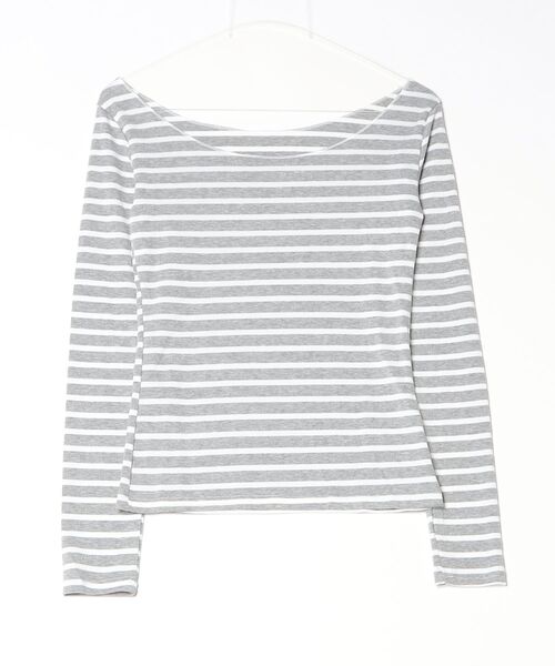 Vini(ヴィニ)の「マルチボーダータイトロンT(Tシャツ/カットソー・レディース・ライトグレー/ダークグレー・MEDIUM)」の7枚目の写真