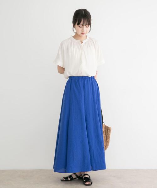 ITEMS URBANRESEARCH(アイテムズ アーバンリサーチ)の「PEボイルフレアスカート(スカート・レディース・オフホワイト/ブラック/ブルー・FREE)」の20枚目の写真
