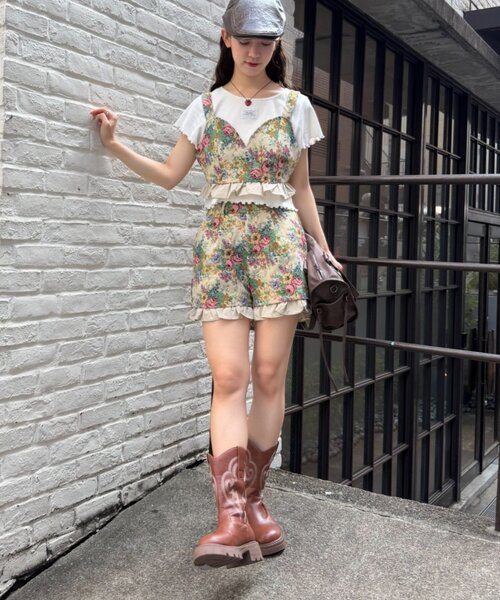 w closet(ダブルクローゼット)の「ゴブランショートパンツ(その他パンツ・レディース・ベージュ/ブラック・FREE)」の14枚目の写真