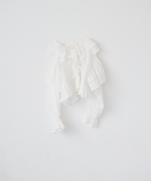 LOWRYS FARM(ローリーズファーム)の「フリルボレロ 1056144(シャツ/ブラウス・キッズ・ホワイト/ブラック・110cm/120cm/130cm/140cm/150cm)」の1枚目の写真