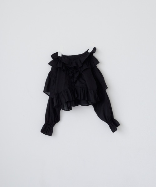 LOWRYS FARM(ローリーズファーム)の「フリルボレロ 1056144(シャツ/ブラウス・キッズ・ホワイト/ブラック・110cm/120cm/130cm/140cm/150cm)」の2枚目の写真