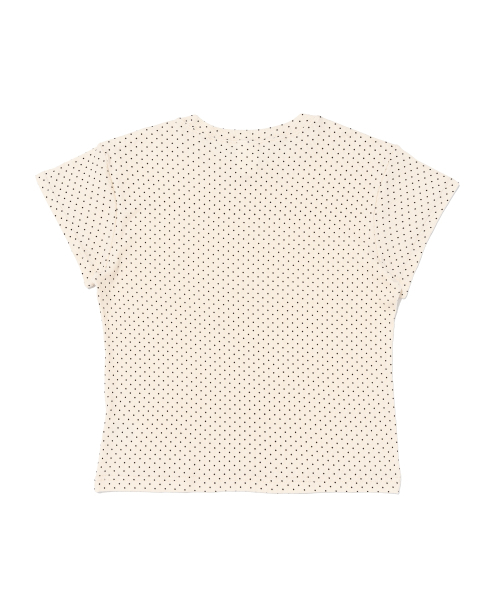 BLANKIT(ブランキット)の「ドットパターンウルトラショートスリーブTシャツ(アイボリー)(Tシャツ/カットソー・レディース・その他・SMALL/MEDIUM)」の6枚目の写真
